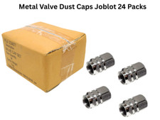 Car Dust Caps Metal Universal for Schrader Valves Silver 24 Packs JOB LOT