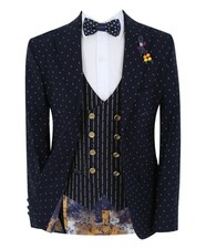 Boys Polka Dot Suit Slim Fit