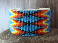 Native American Jewelry Hand Beaded Bracelet by Jackie Cleveland