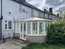 white full height lean-to upvc conservatory 4.5m X  3.2m