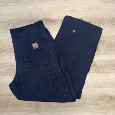 Carhartt Carpenter Trousers Jeans Blue W36 L30 Men's Dungaree Fit Pocket
