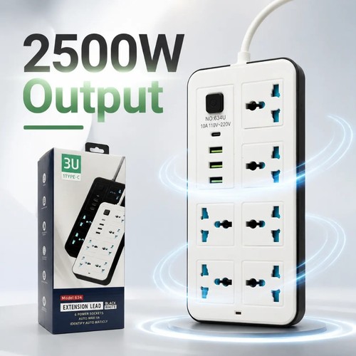 Extension lead with 6 - 10,