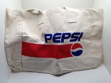 PEPSI TOTE BAG CANVAS - WHITE, RED and BLUE - RETRO STYLE