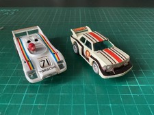 Scalextric 2 X Matchbox Powertrack cars Porsche and BMW