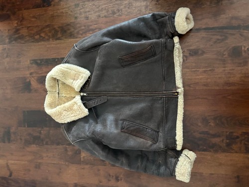 Vintage leather shearling - vintage,
