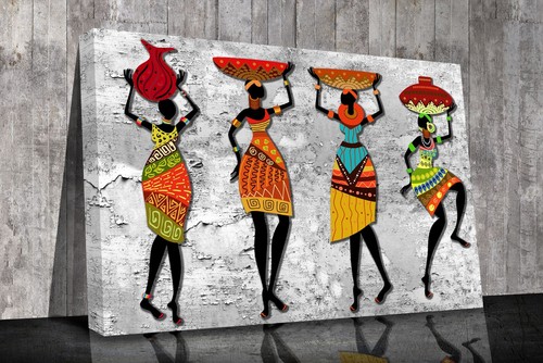 African ladies wall texture - african,