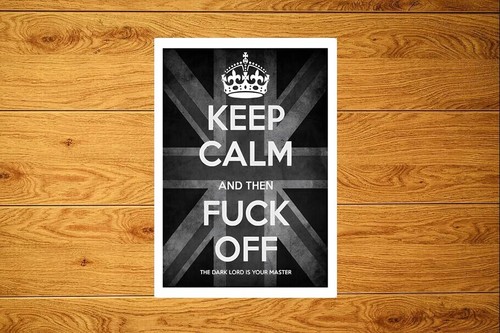 Keep calm then off - keep,