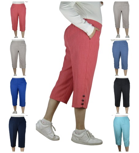 Ladies capri pocket trousers - capri,