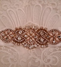 Beautiful rose gold belt for wedding  dress