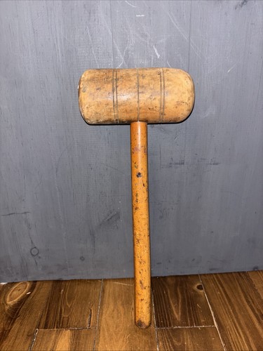 Antique wooden mallet - wooden,