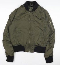 Topshop Women Green Bomber