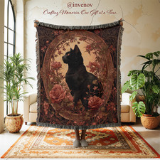Black Cat Woven Blanket