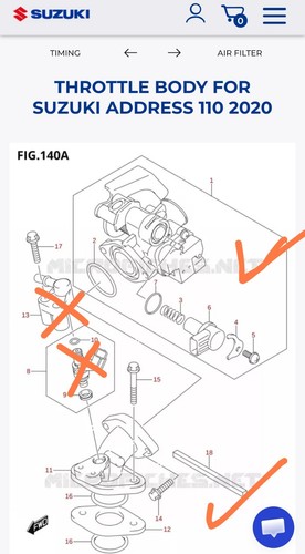 Suzuki address 110 throttle - address,