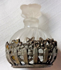 Ornate ribbed glass & metal