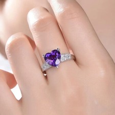 3ct heart shape - heart, amethyst