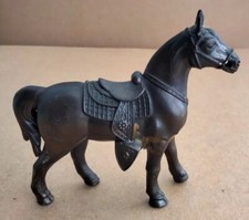Metal Horse Figurine. Western Tack / Carnival. 1940/50's. 8.5 x 10cm. 112g. VG+.