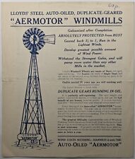 Original Brochure For Lloyds Aermotor Windmills & Pumps, c 1930's