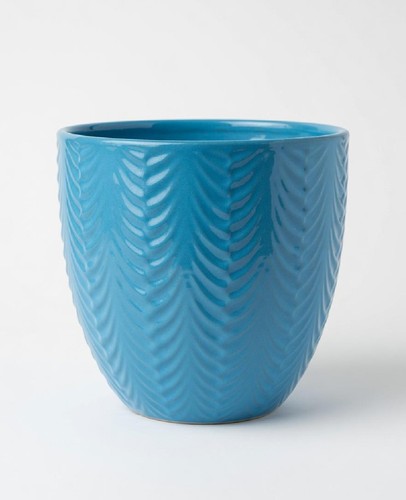 Blue glazed ceramic - glazed,