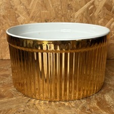 Vintage Royal Worcester Cookware Gold Lustre Souffle Dish Bowl shape 46 size 1