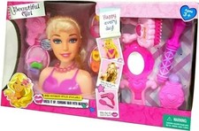 Large Head Doll Play Set Hair