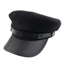 Black Chauffeur Hat Driver Hat