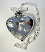 Large Silver Glass Heart