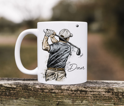 Personalised golf mug - golf, mug,