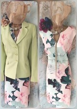 Roman green Peach floral