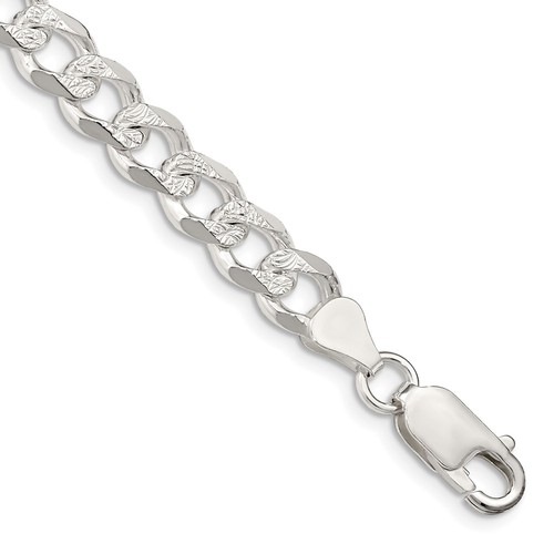 Sterling silver 5mm pave - 7.5mm,