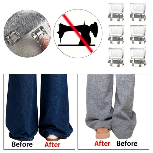 Invisible pants hem clip non - pants,