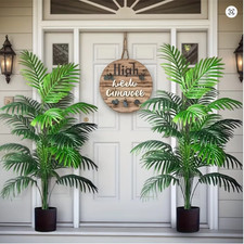 2Pcs Artificial Monstera Tree