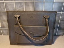 Adax Ragusa shopper Valentina Dark Brown/Black Leather Handbag Shoulder 