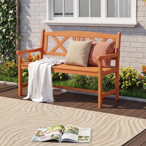 Seater wooden garden bench - seater,