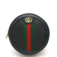 GUCCI Ophidia Sherry Line GG Marmont Round Backpack Rucksack Leather Black 59866