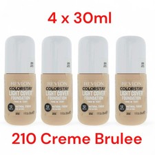 4 x Colorstay Revlon Light Cover Foundation Natural Finish 30ml 210 Creme Brulee