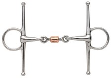 Shires Full Cheek Snaffle With Copper Peanut 4.5" 5" 5.5" 6" ALL SIZES