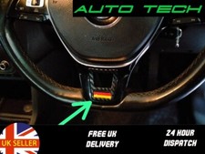 Fits VW T6 Caddy Mk4 Steering Wheel Trim Insert Carbon Fibre Golf Mk7 Polo Etc