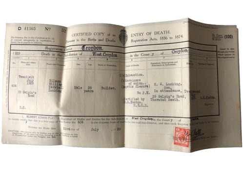 1929 death certificate - 1929-death, copy