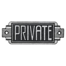 Art Deco Private Sign Cast