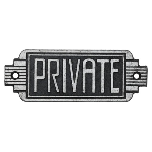 Art deco private sign - deco,