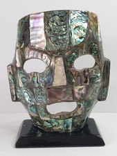 Aztec, Mayan Abolone Death Mask Ornament