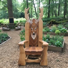 Wooden Deer Storytelling Chair