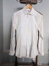 TM LEWIN Dinner Tuxedo Shirt 15.5 /33 White Marcella Black Tie Evening 