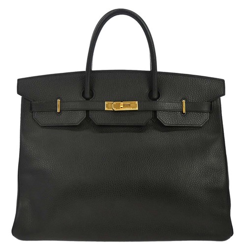 Hermes black ardennes birkin - black,