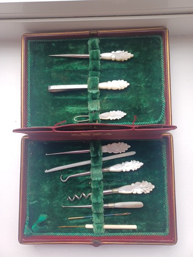 Antique sheffield crochet - antique, set