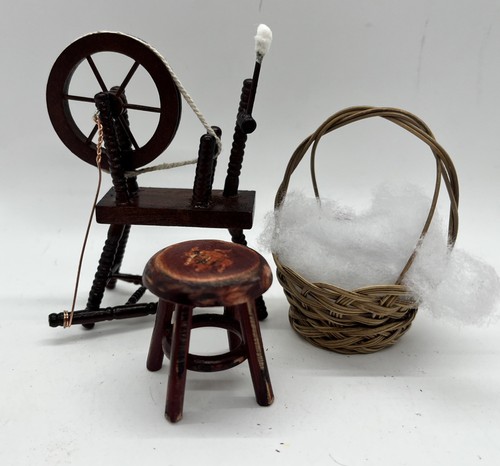 Dolls house spinning wheel - dolls,