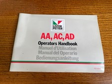 Lister Petter AA,AC,AD Diesels Engines Operators Handbook