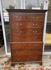 Nice Looking 18th Century Mahogany Chest On Chest