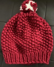 Women’s Bobble Hat Hand Knitted 