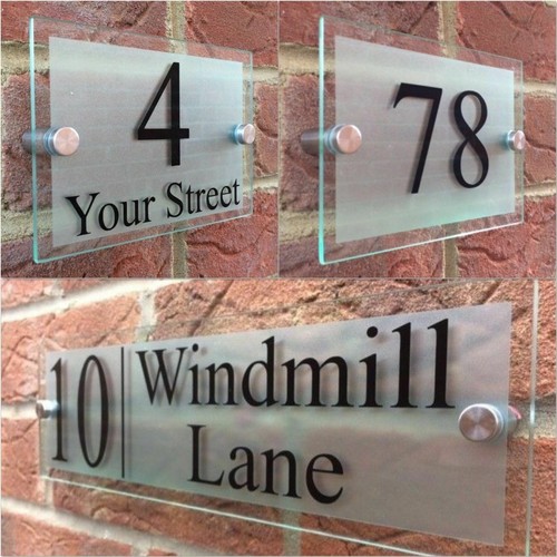 Modern house name sign door - modern,